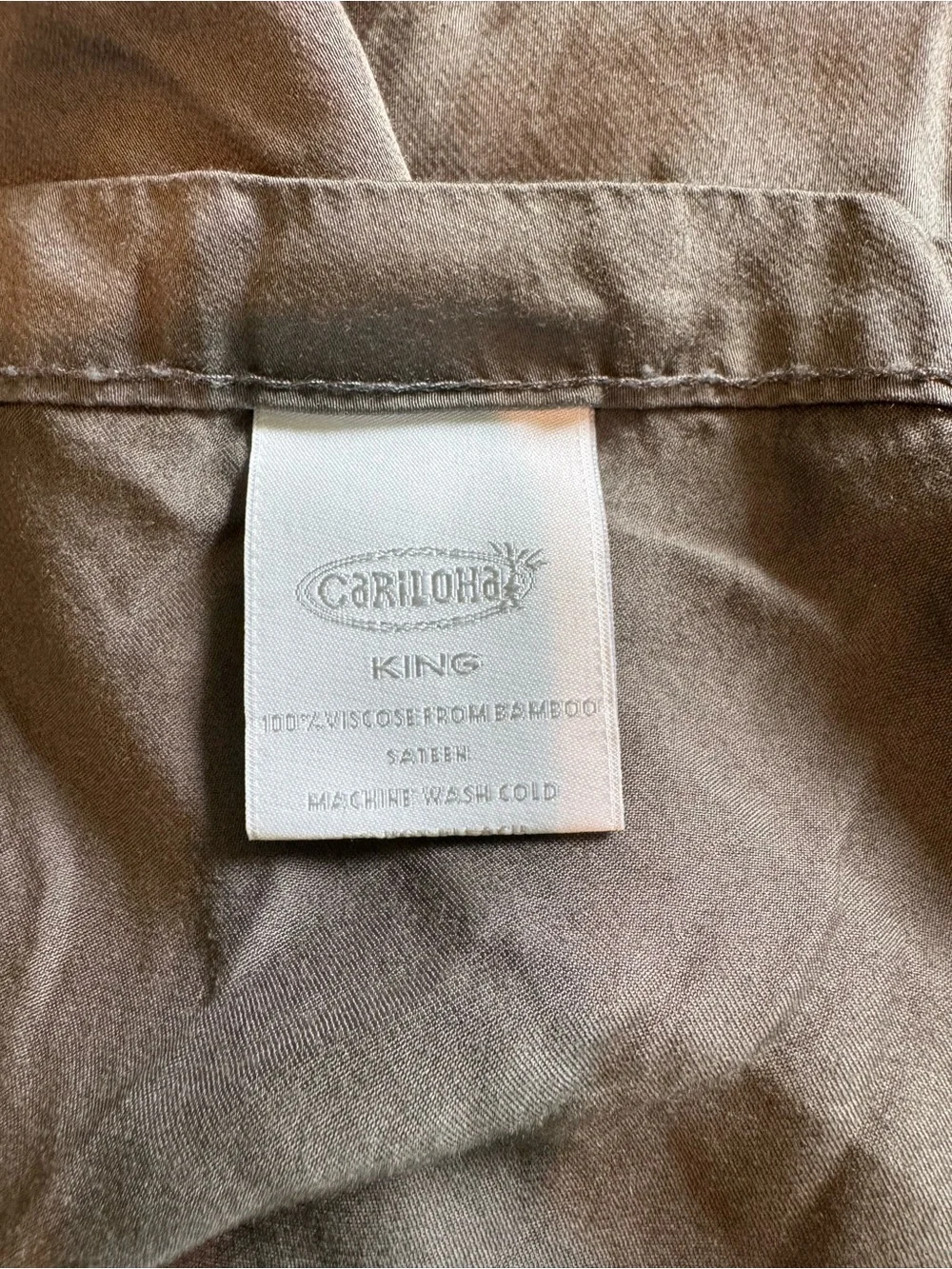 Cariloha King Bamboo Sateen Sheet Set Onyx Gray King 100% Viscose from Bamboo